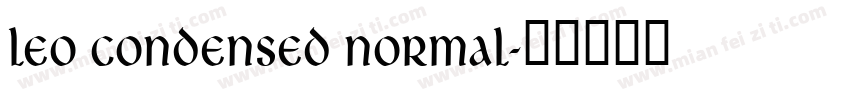Leo Condensed Normal字体转换